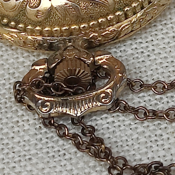 Vintage 12k GF Wolbrook France Pocket Watch Pendant Necklace - Picture 5 of 10